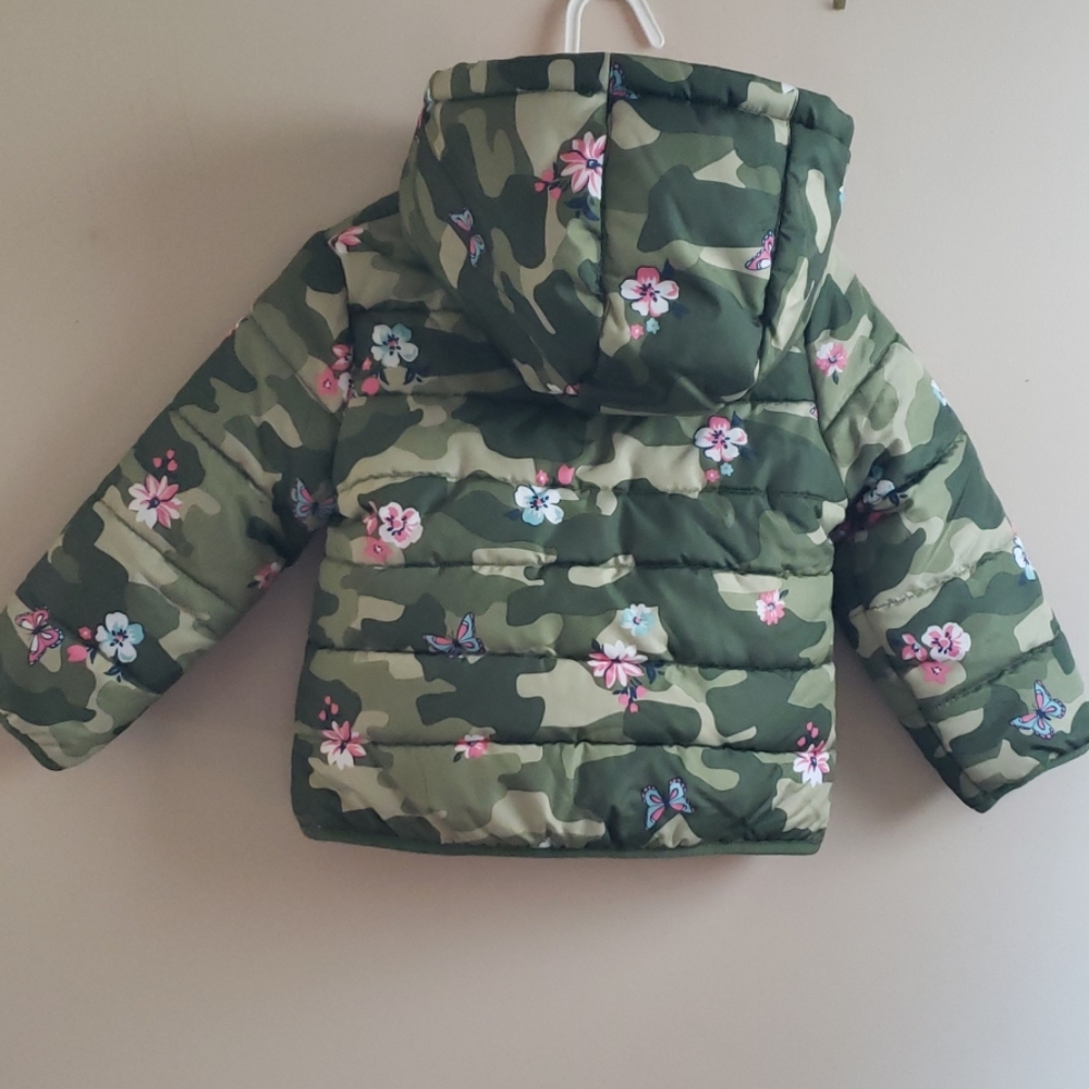 NWOT Carter's Toddler 2T Pink Camo Puffer Coat